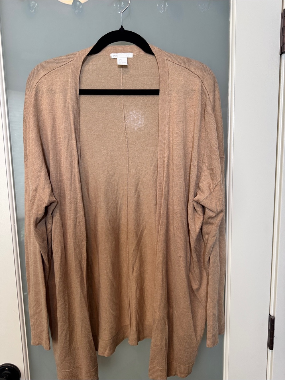 H&M Open-Front Cardigan in Camel
